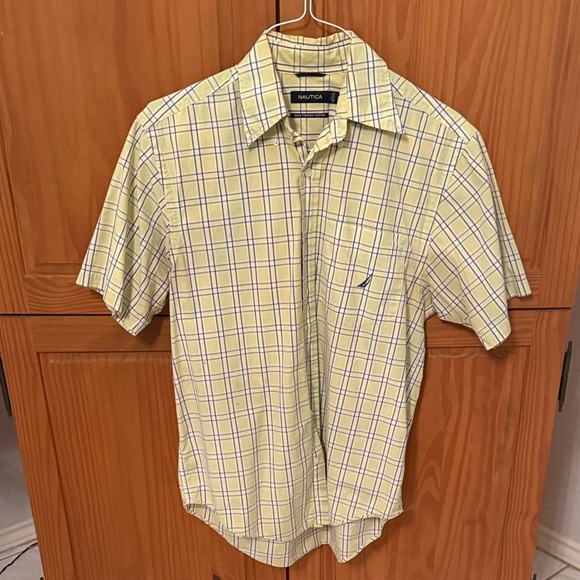 Nautica Other - Nautica Yellow Checkered Men's Shirt